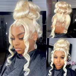 HD 360 Full Lace Wig Human Hair Pre Plucked 613 Honey Blonde Color Lace Front Wigs For Women Remy Vietnamese 13x4 13x6 Lace Frontal Body Wave Wigs 200% 220% Density