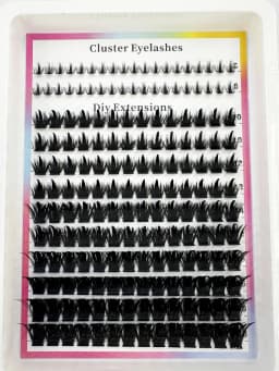 HBZGTLAD 12 Rows Manga Lash Clusters With Spikes Wispy Cluster Eyelash Extensions Fluffy Anime Eyelashes Clusters