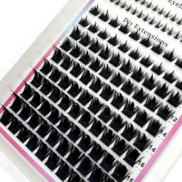 HBZGTLAD 12 Rows Manga Lash Clusters With Spikes Wispy Cluster Eyelash Extensions Fluffy Anime Eyelashes Clusters