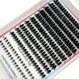 HBZGTLAD 12 Rows Manga Lash Clusters With Spikes Wispy Cluster Eyelash Extensions Fluffy Anime Eyelashes Clusters