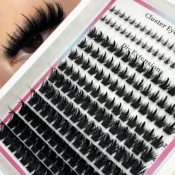 HBZGTLAD 12 Rows Manga Lash Clusters With Spikes Wispy Cluster Eyelash Extensions Fluffy Anime Eyelashes Clusters