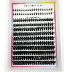 HBZGTLAD 12 Rows Manga Lash Clusters With Spikes Wispy Cluster Eyelash Extensions Fluffy Anime Eyelashes Clusters