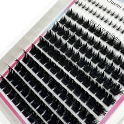 HBZGTLAD 12 Rows Manga Lash Clusters With Spikes Wispy Cluster Eyelash Extensions Fluffy Anime Eyelashes Clusters
