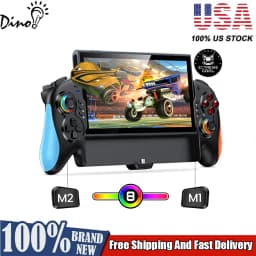 DinoFire JC700 Wired Controller for Switch 2 with Hall Effect Joystick, Back Buttons, 6 Turbo Speeds 6 Game Card Slots