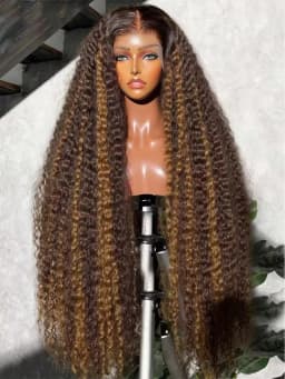 38 40 Inch Human Hair Wig 13x4 HD Loose Deep Wave Pre Plucked Wet And Wavy Curly Human Hair For Women With Baby Hair Natural Black Color