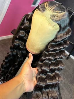 38 40 Inch Human Hair Wig 13x4 HD Loose Deep Wave Pre Plucked Wet And Wavy Curly Human Hair For Women With Baby Hair Natural Black Color