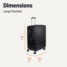30" Hardshell Large Suitcase with Multi-directional Wheels, Expandable for 15% More Space, Scratch-Resistant Shell, Black