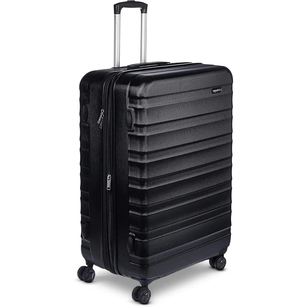 30" Hardshell Large Suitcase with Multi-directional Wheels, Expandable for 15% More Space, Scratch-Resistant Shell, Black