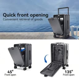 20/24-Inch Premium Hard-Shell Carry-On Suitcase,Checked Luggage Set With USB Port Luggage And Combination Lock, Smooth 360° Double Spinner Wheels