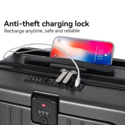 20/24-Inch Premium Hard-Shell Carry-On Suitcase,Checked Luggage Set With USB Port Luggage And Combination Lock, Smooth 360° Double Spinner Wheels