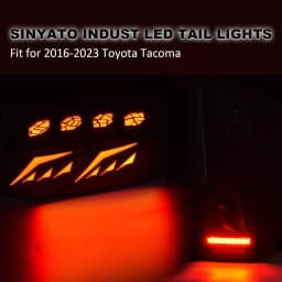 LED Tail Lights for Toyota Tacoma 2016 2017 2018 2019 2020 2021 2022 2023 Startup Animation Taillight Dynamic Turn Signal Lights Brake Reverse Light Smoked Sequential Full LED Rear Lamp Assembly