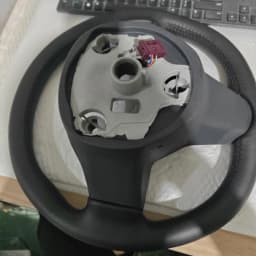 Car Heated Steering Wheel Fit For Tesla Model 3 Model Y 2017 2018 2019 2020 2021 2022 2023 Driver PU Leather Steering Wheel Aluminum Alloy Frame OE 1490214-00-B 1490214 with Heated