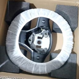 Car Heated Steering Wheel Fit For Tesla Model 3 Model Y 2017 2018 2019 2020 2021 2022 2023 Driver PU Leather Steering Wheel Aluminum Alloy Frame OE 1490214-00-B 1490214 with Heated