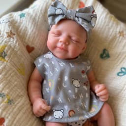 13 Inch Pascale Full Body Silicone Reborn Doll Lifelike Newborn Hand Painted Waterproof Collectible Art Ornament for Holiday and Birthday Gifts