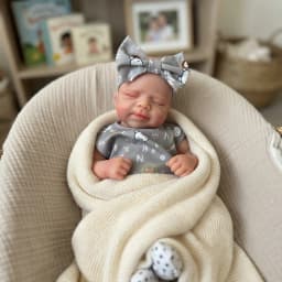 13 Inch Pascale Full Body Silicone Reborn Doll Lifelike Newborn Hand Painted Waterproof Collectible Art Ornament for Holiday and Birthday Gifts