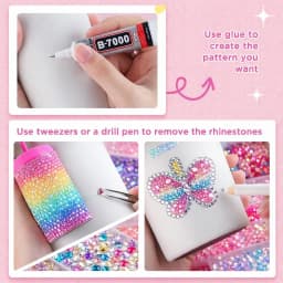 40 Colors Resin Rhinestone Bedazzling Kit 3mm Small, Jelly Rhinestone Kit for Bedazzling Flatback Gems, for Clothes Nail Book Di