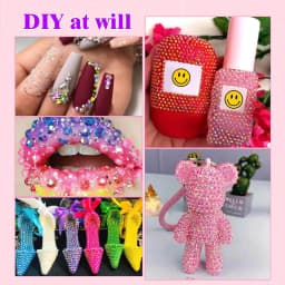 40 Colors Resin Rhinestone Bedazzling Kit 3mm Small, Jelly Rhinestone Kit for Bedazzling Flatback Gems, for Clothes Nail Book Di