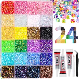 40 Colors Resin Rhinestone Bedazzling Kit 3mm Small, Jelly Rhinestone Kit for Bedazzling Flatback Gems, for Clothes Nail Book Di