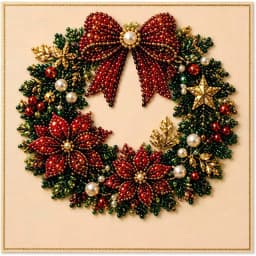 Pearl Christmas Diamond Art Kit for Adults, Santa Claus DIY Gem Painting Craft Set, Festive Holiday Wall Hanging Decor, Sparkling Christmas Home Decoration Gift