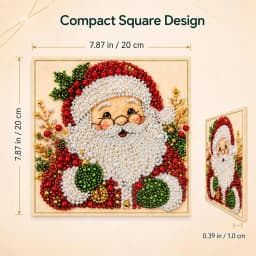 Pearl Christmas Diamond Art Kit for Adults, Santa Claus DIY Gem Painting Craft Set, Festive Holiday Wall Hanging Decor, Sparkling Christmas Home Decoration Gift