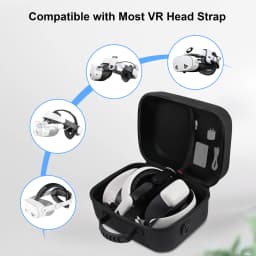 Large Carrying Case for Meta Quest 3/Quest 3S, Hard Travel Case for BOBOVR S3 Pro/Kiwi Design Battery Head Strap and Other Accessories, Storage Case and Soft Lining for Quest 3S