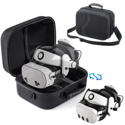 Large Carrying Case for Meta Quest 3/Quest 3S, Hard Travel Case for BOBOVR S3 Pro/Kiwi Design Battery Head Strap and Other Accessories, Storage Case and Soft Lining for Quest 3S