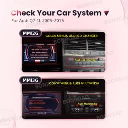 BONROAD Linux Touch Screen Wireless Carplay Car Radio Android Auto For Audi Q7 4L 2005-2015 GPS Navigation Multimedia Player