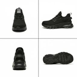 Men Steel Toe Work Shoes Impact Resistant Steel Toe Cap Lightweight Comfortable Industrial Safety Sneakers Wear Resistant Durable Construction Footwear Full Sizes Available for Women Men Ideal for Labor Day Father’s Day Gifting