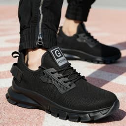 Men Steel Toe Work Shoes Impact Resistant Steel Toe Cap Lightweight Comfortable Industrial Safety Sneakers Wear Resistant Durable Construction Footwear Full Sizes Available for Women Men Ideal for Labor Day Father’s Day Gifting