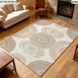 Boho Wood Ring Texture Carpet Flooring, Natural Wood Grain Pattern Area Rug Soft Floor Mat for Living Room Bedroom Home Ornament