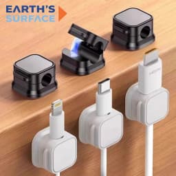 Magnetic Cable Clip Winder Holder Adhesive Wire Keeper Cord Cable Organizer USB Charging Cables Winder for Office Desktop Home