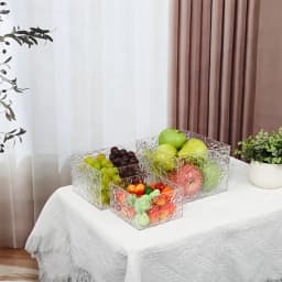 Acrylic Buffet Risers, 6pcs Clear Wave Buffet Risers And Stands Food Display Risers For Buffet Table Party Catering Dessert Cupcake Collectibles