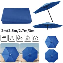 Parasol Replacement Cover 6 Ribs/8 Ribs Market Patio Umbrella Cloth Canopy Cover Waterproof Sunshade For Outdoor Garden