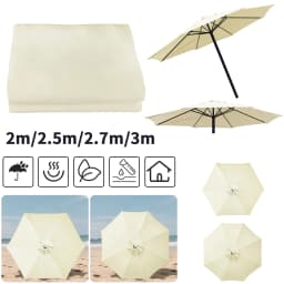 Parasol Replacement Cover 6 Ribs/8 Ribs Market Patio Umbrella Cloth Canopy Cover Waterproof Sunshade For Outdoor Garden