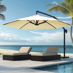 Parasol Replacement Cover 6 Ribs/8 Ribs Market Patio Umbrella Cloth Canopy Cover Waterproof Sunshade For Outdoor Garden