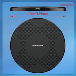Round Fast‑Charging Wireless Charger, Compatible with iPhone 17, 16, 15, 14, 13, 12, Pro, Plus, Pro Max, Samsung Series, and Suitable for Various Charging Scenarios, Mobile Phone Accessory