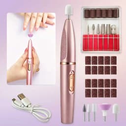 USB Electric Nail Drill and Portable Nail Tool Set, Including Nail Drill and Polishing Tools, Electric Nail File, Nail and Pedicure Tools, Suitable for Home Use, and an Excellent Gift for Friends and Family
