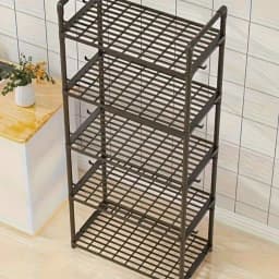 5-Tier Heavy-Duty Metal Storage Rack - Black & White 2-Color Options, Multi-Functional For Kitchen, Garage, Freestanding Bookshelf, Indoor & Outdoor Standing Shelf