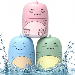 3pcs Automatic Toilet Bowl Cleaner Cute Dinosaur Shape Long Lasting Flush Tank Deodorizer with Lift Cord for Home Bathroom