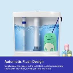 3pcs Automatic Toilet Bowl Cleaner Cute Dinosaur Shape Long Lasting Flush Tank Deodorizer with Lift Cord for Home Bathroom