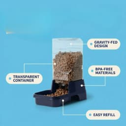2 lb Gravity Feeder for Extra Small Pets, Navy