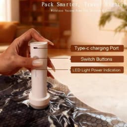 15PCS Travel Vacuum Compression Bags, With Rechargeable Air Pump, Carry-On Size Space Saver Bags For Luggage And Suitcases(15 PCS With Air Pump)/sh260611115231830798528