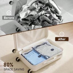 15PCS Travel Vacuum Compression Bags, With Rechargeable Air Pump, Carry-On Size Space Saver Bags For Luggage And Suitcases(15 PCS With Air Pump)/sh260611115231830798528
