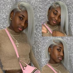 Gray Short Bob Human Hair Wigs Pre Plucked Remy Peruvian 13x6 Transparent Lace Frontal Wig Silver Grey Colored Frontal Straight Bob Wigs For Women