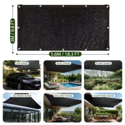 Polypropylene Open Weave Sun Shade Cloth - 10×20FT, 70%-90% Sun Filter, UV-Resistant, Breathable, Grommet-Equipped, Foldable, UV-Prevention Mesh, Fade-Resistant, Coop Cover Ready, Greenhouse/Vegetable Garden/Deck Shade, Fast DIY Setup Tarp