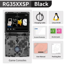 Anbernic RG34XXSP / RG35XXSP Flip Retro Handheld Game Console Retro IPS Screen Linux 64bit 3300mAh Portable Clamshell Games Player Supports 5G WiFi Bluetooth HDMI TV Out 30+ Simulators