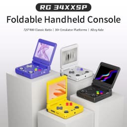 Anbernic RG34XXSP / RG35XXSP Flip Retro Handheld Game Console Retro IPS Screen Linux 64bit 3300mAh Portable Clamshell Games Player Supports 5G WiFi Bluetooth HDMI TV Out 30+ Simulators