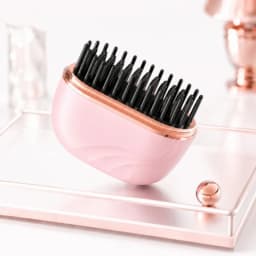 Mini Cordless Hair Straightener Brush USB Rechargeable, 3‑Speed Temperature Control Anti‑Scald Shell Lightweight Portable Travel Hair Styling Tool