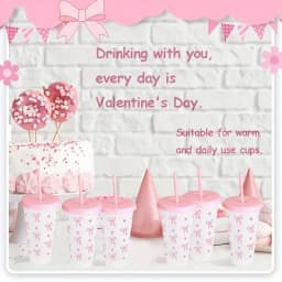 10/20/30 Pack 24oz Pink Bow Plastic Cups Tumblers, Reusable Cup, Iced Coffee Cup With Straw And Lid, Suitable Mother's Day, Dates, Birthday Parties, Outdoor Activities, Daily Use And Camping Summer Drink Cup Valentine's Day,, Mother's Day, Halloween