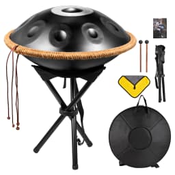 Hand Pan Drum, G Minor 9 Notes 18 Inches Meditation Drum, Musical Instruments, Portable Handpan Set for Children, Boys, Girls, Adults